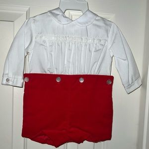 C.I. Castro Romper Red Velvety NEW 6 months